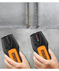 Kickass Dead Accurate Stud Finder And Wall Scanner detects metal pipes with LED indicators for precision scanning.