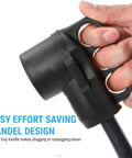 Close-up of 36 Foot 50 Amp RV Extension Cord With 14 50P Plug And 14 50R Receptacle handle, emphasizing grip design.