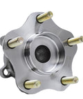 Front view of Pair Rear Wheel Bearing And Hub Assembly For Mazda 3 2014 2015 2016 2017 2018 3 Sport Mexico Built Models 5 Lug With ABS Sensor