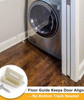 10 Pack Pocket Door Bottom Guides For Carpeted Floors Jamb Mounted 1.125 Inch Universal Fit shown installed beside dryer with insert