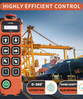H108 Wireless Crane Remote Control 8 Channel Industrial Radio Transmitter with buttons and display for heavy machinery operation.
