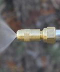 Adjustable brass nozzle in action on Pistol Grip Deluxe Sprayer For Lawn Care Greenhouse Roof Spraying With Adjustable Brass Nozzle