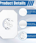 Two Pack Vinyl Siding Mounting Blocks For One-Half Inch Lap Double And Four Inch Siding In White, Heavy-Duty Plastic, No-Fuss Install, Paintable Surface To Match Siding Or Exterior Light, Outdoor Lighting Mounts, white paintable block detail
