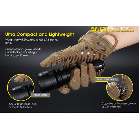 1000 Lumen Long Throw Hunting Flashlight Reaches 676 Yards With Turbo Power, Beast Mode Ready, Up To 40 Day Runtime, USB C Charging, Easy One Hand Operation, And LumenTac Organizer For Quick Setup