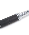Handle of Beefy 3/8 Inch Drive Micrometer Torque Wrench With Teardrop Head, Adjustable 10 To 100 Ft-Lbs, black finish, chrome shaft