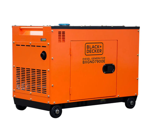 Heavy Duty Diesel Portable Generator Delivers Solid 6500 Watts Peak Output For Reliable Home Backup Camping Rv Road Trips And Job Sites Go Hard No Sweat, orange BXGND7900E model.