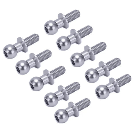 Metal Ball Screws Set For RC Car Link Rod Shock Absorbers End Fasteners Replacement Spherical Bolts Durable Metal Rust Resistant Precision Fit
