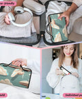 Airplane Themed Travel Makeup Bag Hanging Roll Up Organizer For Women with removable compartments, fits in suitcase, handheld