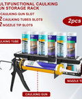 Kick Mess To The Curb With This Built Tough Caulk Tube Holder Wall Mount Rack For Garage Workshop And Work Van To Store Six Tubes And Grease Cartridges. Multi-functional rack for caulking tubes with slots for gun and nozzle tips.