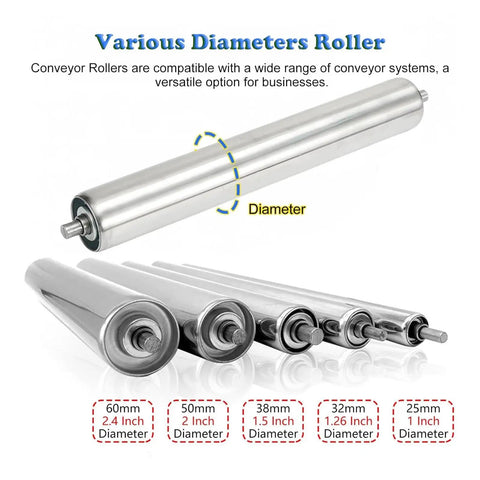 Stainless Steel Conveyor Roller Replacement Part For Woodworking And Industrial Dock Lines, Quiet Operation, Low Vibration, Heavy Duty, Rugged And Abrasion Resistant, Durable Dock Conveyor Wheel For Smooth Goods Transit, 38mm diameter