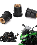 M6x0.8mm Heavy Duty Rubber Well Nuts For Motorcycle Windscreens And Atv Body Fasteners With Captive Brass Inserts To Crush Vibration And Create A Sweet Tight Seal Hella Solid Fifty Piece Black Set with black rubber and brass insert.