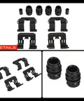 A-Premium Rear Side Disc Brake Hardware Kit For Subaru Brz Crosstrek Forester Impreza Legacy 2014-2022 Ultimate Brake Job Upgrade With Durable Parts That Keep It Rolling Smooth And Safe On Any Ride., black rear brake hardware kit with boots, rings, springs