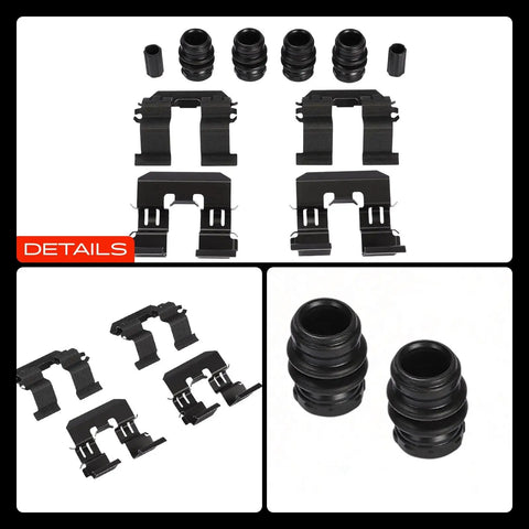 A-Premium Rear Side Disc Brake Hardware Kit For Subaru Brz Crosstrek Forester Impreza Legacy 2014-2022 Ultimate Brake Job Upgrade With Durable Parts That Keep It Rolling Smooth And Safe On Any Ride., black rear brake hardware kit with boots, rings, springs