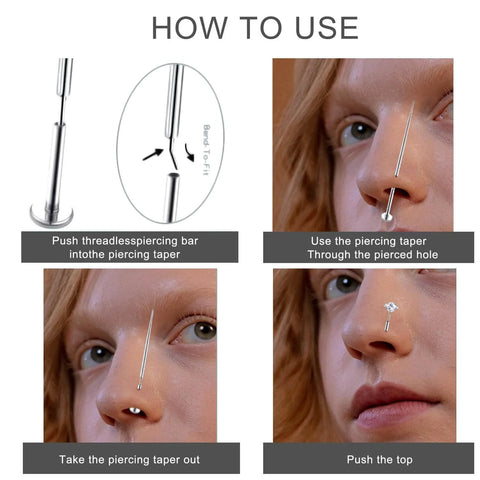 How to use Piercing Ball Grabber Tool Kit For Ear Nose Lip And Body Jewelry Changes Stainless Steel 16G 18G tutorial.