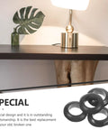 4 Piece Rubber Wire Grommet Kit For Distribution Boxes And Wiring, black rubber cable grommets on table