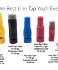 Line Taps For 14-16 Gauge Wires, Pack Of 15, Tool Free Hand Install, No Crimping Needed, Maintains Wire Integrity, Reusable Or Permanent