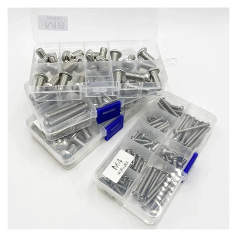 Hex Socket Hexagon Button Cap Head Metric Machine Bolt Assortment Kit M2 Through M10 For DIY Projects And Metalworking Precision Fasteners And Hardware Essentials in plastic organizer