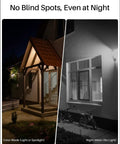 Night view comparison showing color mode and night vision from 2K Wireless Security Camera System For Indoor And Outdoor Home Surveillance, No Monthly Fee, Local 32GB Storage With Base Station, Motion Alerts, Night Vision, 2.4/5GHz WiFi, Works With Alexa And Google, 2 Camera Kit.