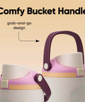 Close-up of FreeSip 2-In-1 Spout Water Bottle with Built-In Straw and Bucket Handle, showing grab-and-go handle design.