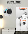 Set Of Two Rechargeable Battery Wall Sconces With Remote Dimming 3000K To 6000K Adjustable Led Light 360 Degree Rotate zero wiring needed for easy installation.