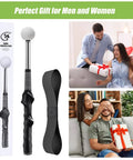 Retractable Golf Swing Trainer With Audible Click Feedback For Realistic Swing Right Handed Grip Trainer, gift box image.