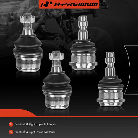 Front Upper And Lower Ball Joint Kit For Ford Ranger And Mazda B Series Trucks Rwd With Front Coil Spring Not For Front Torsion Bar Suspension Your Go To Replacement For Safer Handling And Long Lasting Durability 4-piece ball joints