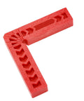 Red plastic Six Piece 4 Inch 90 Degree Positioning Squares Right Angle Clamps For Woodworking Carpenter DIY Projects Corner Tool Set
