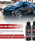 Car Nano Paint Coating Kit 120ml Plus 100ml Water Displacement Scratch Repair Spray Nano Ceramic Coating with car in background