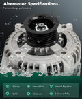 Alternator Replacement For Hyundai Santa Fe Santa Fe XL Azera Sorento Cadenza K900 12V 150Amp CW Six Groove Pulley