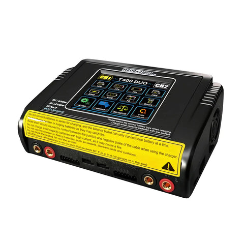 Dual Channel RC Lipo Battery Charger With Touchscreen LCD Display For RC Hobbyists 200W AC 400W DC Output 12A Per Channel