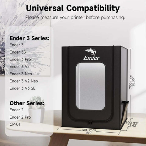Big Ol 3D Printer Enclosure With Stable Temperature Fireproof And Dustproof Protective Cover 480x600x720mm for Ender 3 Series