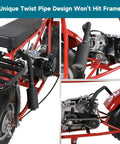 Exhaust Muffler Kit For Predator 212cc And 196cc 224cc Engines Plus Coleman Ct200u Ex Bt200x GX200 installed on mini bike