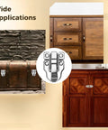 Chic Antique Silver Metal Duckbill Latches, Super Secure Toggle Box Hasps With Lock Hole for Jewelry Cases and Wooden Crafts. Wide applications on wooden cabinets, trunk, and box latch.