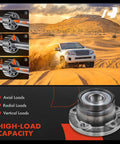 Two Rear Wheel Bearing And Hub Assemblies For Ram ProMaster City 2015 2022 Beefy Heavy Duty illustrating load capacity diagram.