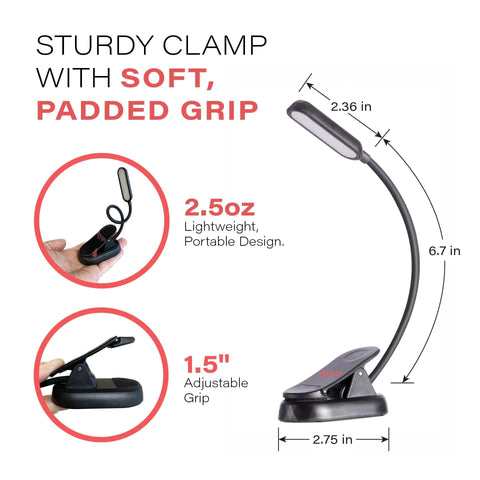 Sleek Rechargeable Clip On Book Light Blocking Blue Light With Amber And Red Led Stepless Dimming For Late Night Reads Totally Legit Game Changer For Sleep Protection And Chill Bedroom Vibes