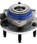 Front view of Front Hub Bearing Assembly 513121 Single Unit for Chevy Impala Monte Carlo with ABS wiring and sealed ball bearing design