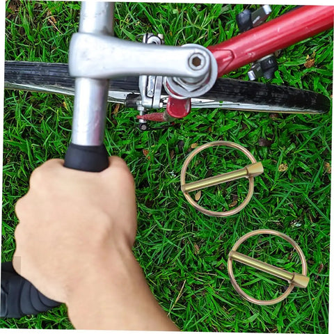 Heavy Duty Lynch Pin Kit With Ring Locking Clips For Tractors Trailers Mowers And Trolleys 12 Pack Easy Install Durable Steel Perfect For Farm And Construction Jobs on bicycle hitch