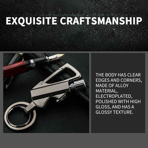 Sleek black and gold 3 In 1 Infinity Lighter Keychain Permanent Match Lighter with multitool bottle opener, durable design