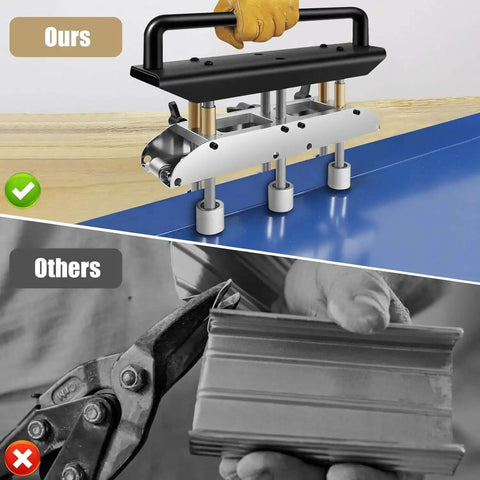 Three Station Sheet Roller And Bender For 0 To 90 Degree Bends With Large Radius Aluminum Standing Seam Roofing Tool on workspace
