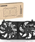Nissan Leaf Ev BeV Radiator Cooling Fan Assembly 2013 To 2022 Direct Oem Replacement dual fan assembly with black blades and shroud.