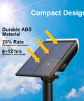 Solar Spotlight Pack Outdoor 12 LED IP67 Waterproof Dusk To Dawn Auto On Off 2In1 Adjustable Solar Panel Closeup
