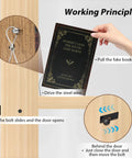 Sneaky Secure Secret Book Latch Kit For Seamless Hidden Door Hideaway Setup With No Fuss Easy Installation showing working principle with a fake book.