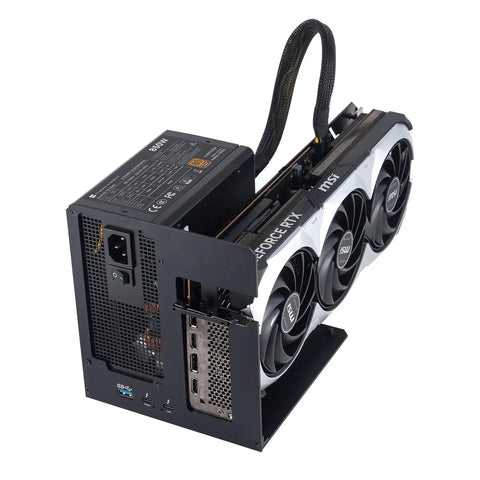 Next Level External Egpu Dock With Thunderbolt 3 And 4 Plus USB4 Support And 85W PD Charging, showcasing a powerful GPU enclosure.