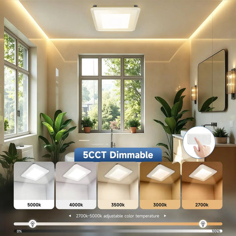 Butter Smooth 80 Cfm Bathroom Exhaust Fan With Bright Led Light And Five Dialable Warmth Levels in a stylish bathroom setting.