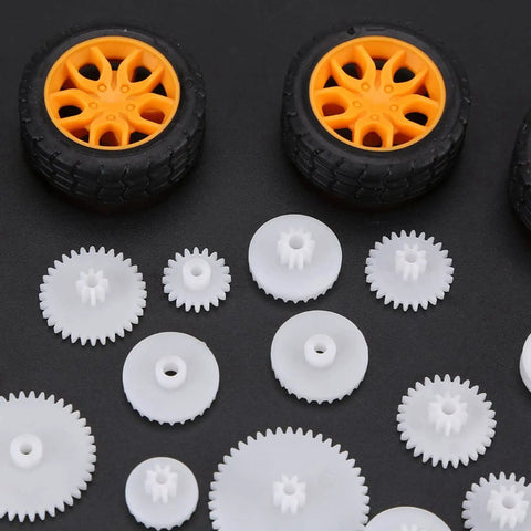 78 Piece Plastic Gear And Belt DIY Kit With Pulleys Worm Rack Shafts And Accessories For Robotics RC And Prototyping Spare Parts