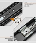 Ten Pairs Twenty Inch Black Soft Close Drawer Slides Heavy Duty Runners Built Tough And Quiet Easy Install With Screws And Instructions Rust Resistant Galvanized Rails For Smooth Drawer Action, close-up ball bearings