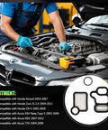 VVT VTEC Solenoid Gasket Kit With Valve Cover Gasket Set And Spool Valve Filter Screen, Engine Seal Replacement for Honda.