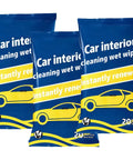 Plant-Based Car Interior Cleaning Wipes, 60-count, three-pack, Amazon brand