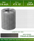 Top Shelf Heavy Duty Hardware Cloth Roll At One Quarter Inch Mesh Measuring Four Foot By Ten Feet With Twenty Three Gauge Steel crafting fencing.