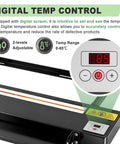 Beefy 24 Inch Acrylic Bender With Digital Temperature Display And Spare Heating Wire, Adjustable Length And Angle Plastic Bending Machine, 110V Black For DIY Sign Making, Craft Projects, And Custom Acrylic Creations. Black acrylic bender with digital temp display and control buttons